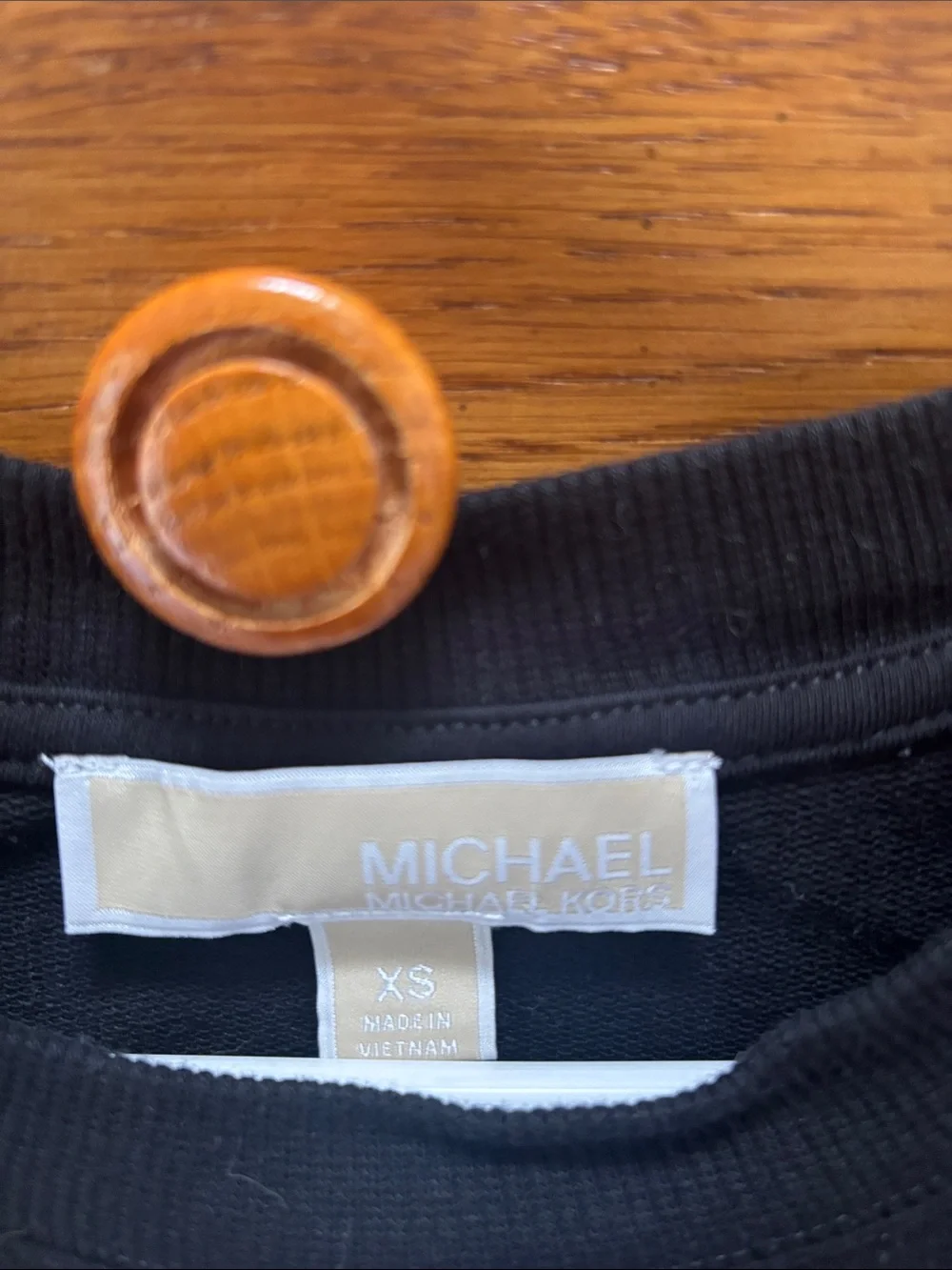 Michael Kors Black Lace-Trim Raglan Pullover
